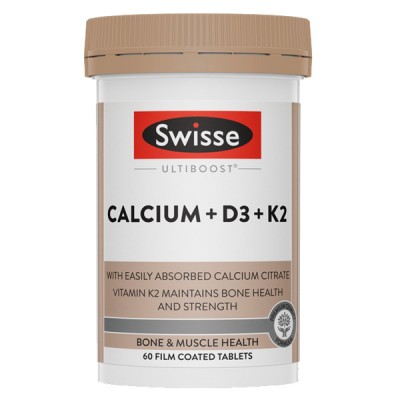Swisse Ultiboost Calcium + D3 + K2 柠檬酸钙+D3+K2 60片